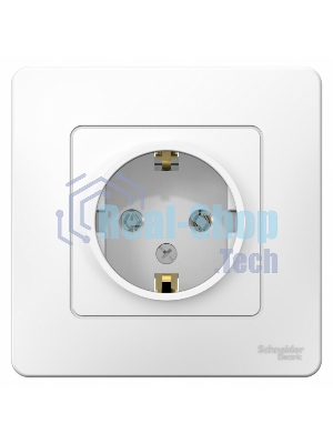Розетка СП Blanca 16А 250В без шторок с заземл. бел. SchE BLNRS001011