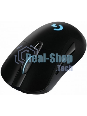 Мышь игровая Logitech G703 Lightspeed черная, сенсор 100-25600dpi (Hero25K), беспроводная 2.4GHz + USB 1,8м, 5 программируемых кнопок + колесо прокрутки, RGB-подсветка, под правую руку