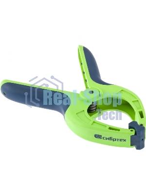 Струбцина Сибртех клещеобразная, пл, корп 2-х комп, рукоятки, усиленная пружина,3-3/16