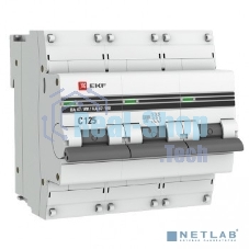 Выключатель автоматический EKF mcb47100-3-63C-pro 3P 63А (C) 10kA ВА 47-100 EKF PROxima