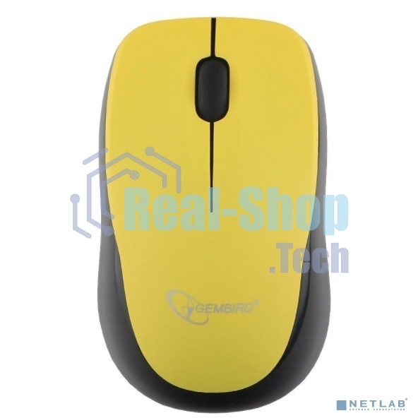 Мышь беспроводная Gembird MUSW-360-LM желтый, 1000 dpi, радиоканал, USB, кнопки - 3