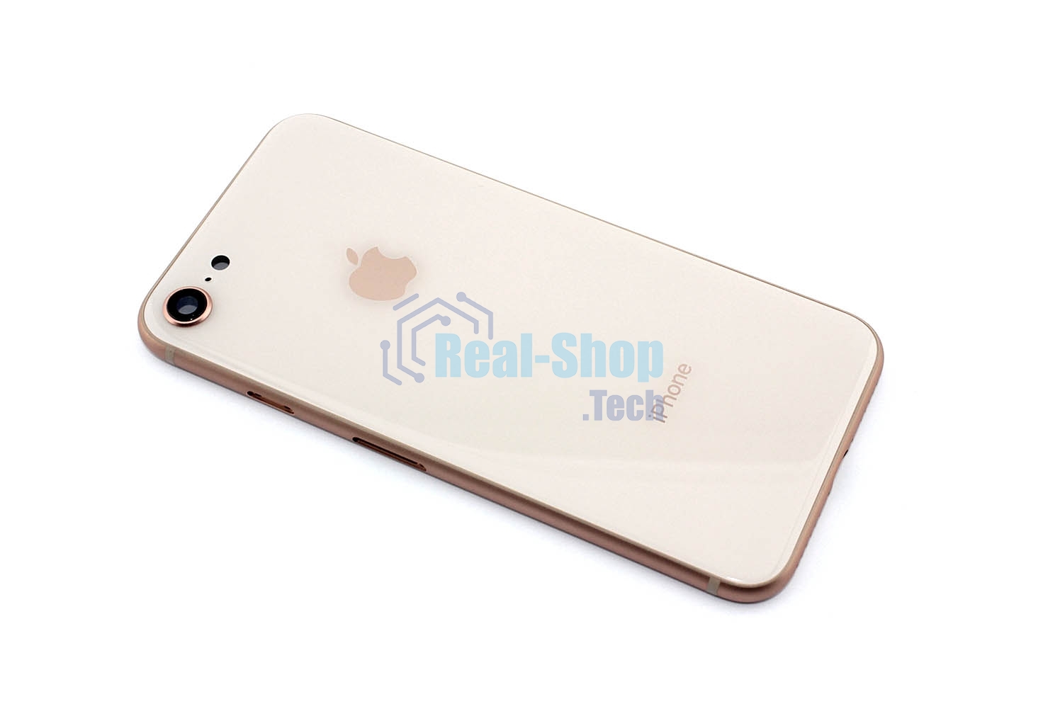 Задняя крышка (корпус) в сборе с рамкой для Apple iPhone 8 розовый (Rose Gold)