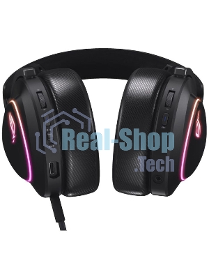 Гарнитура ASUS ROG Delta II чёрный, беспроводная + проводная, Bluetooth, подсветка