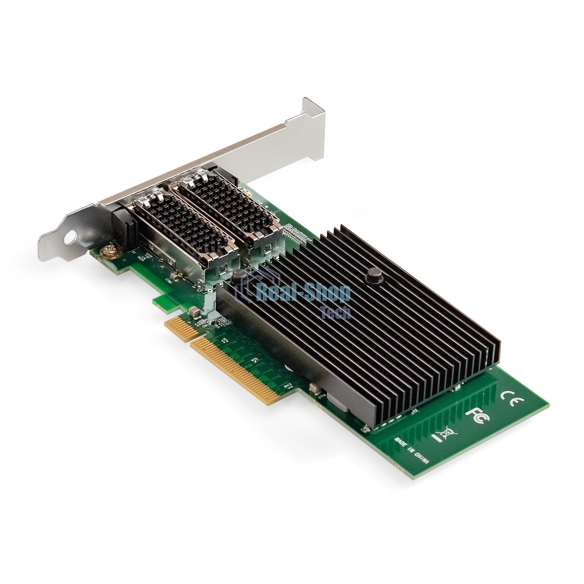 Сетевой адаптер ExeGate EXE-X710-2SFP+ (PCI-E x8 v.3, порты 2x SFP+, Dual 10Gb/s, Server NIC Chipset Intel FTXL710)
