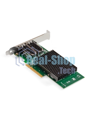 Сетевой адаптер ExeGate EXE-X710-2SFP+ (PCI-E x8 v.3, порты 2x SFP+, Dual 10Gb/s, Server NIC Chipset Intel FTXL710)
