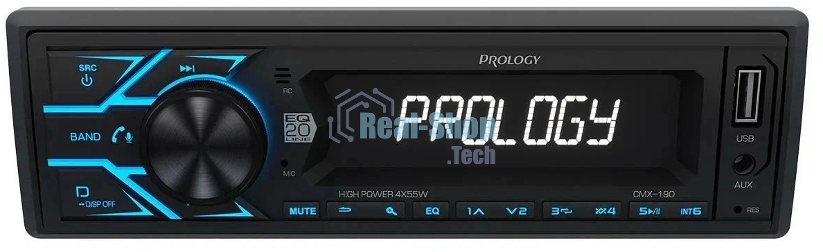 Автомагнитола Prology CMX-190, 1 DIN, Bluetooth, USB Type-A, AUX, пульт ДУ