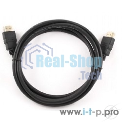 Кабель Cablexpert HDMI CC-HDMI4-1M, 19M/19M, v2.0, медь, позол.разъемы, экран, 1м, черный, пакет