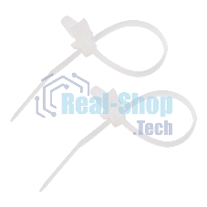 Хомут-стяжкa нейлоновая с крепежным пистоном Rexant 190x4,8 мм, ø3,2 мм, белая, упаковка 100 шт.