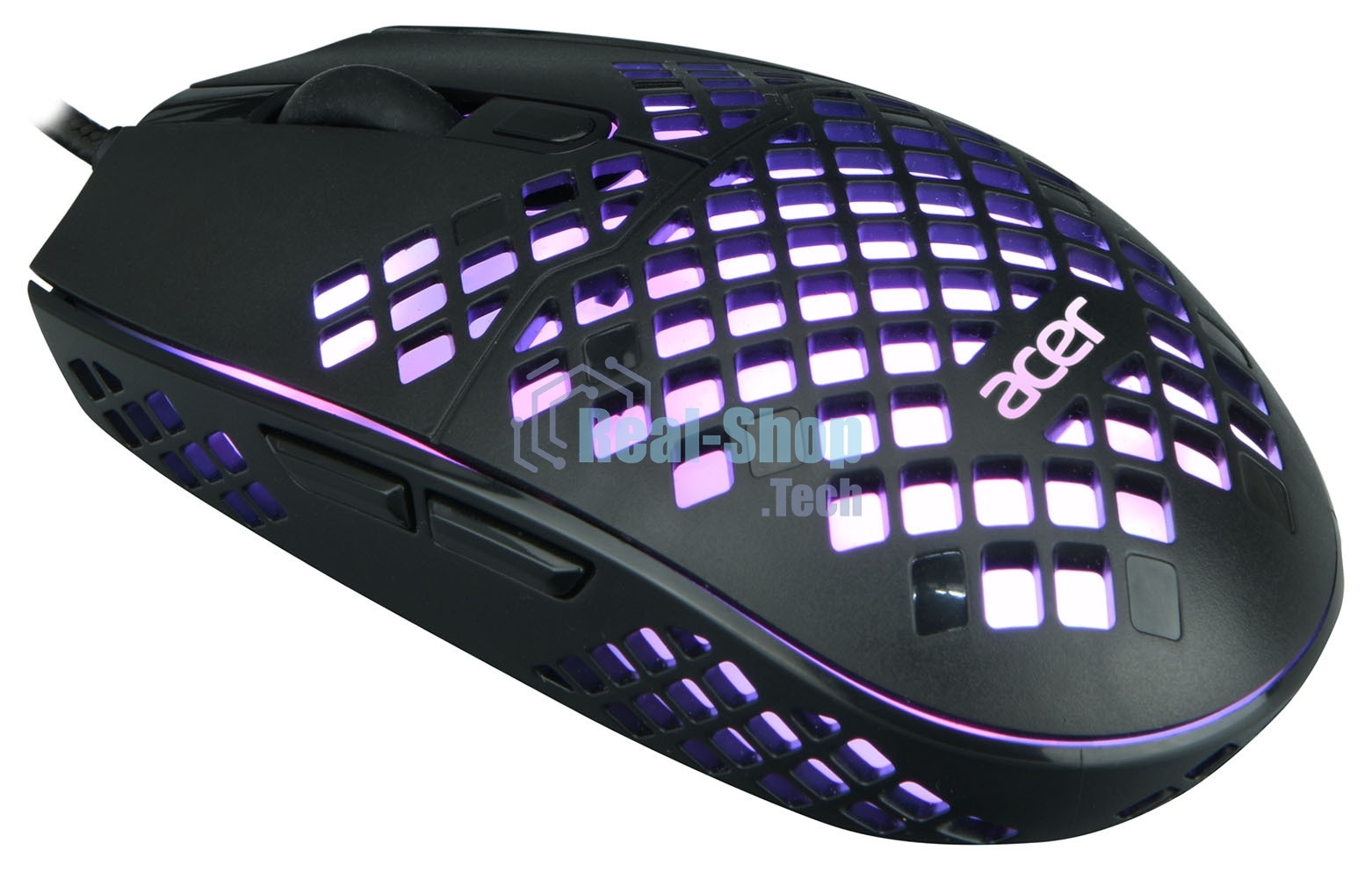 Мышь проводная Acer OMW134 черный, 3200 dpi, USB, кнопки - 6