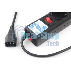 Сетевой фильтр Surge protector Power Cube 1.9m for conn. to UPS(C14) 5 outlets, 10A черный/графит