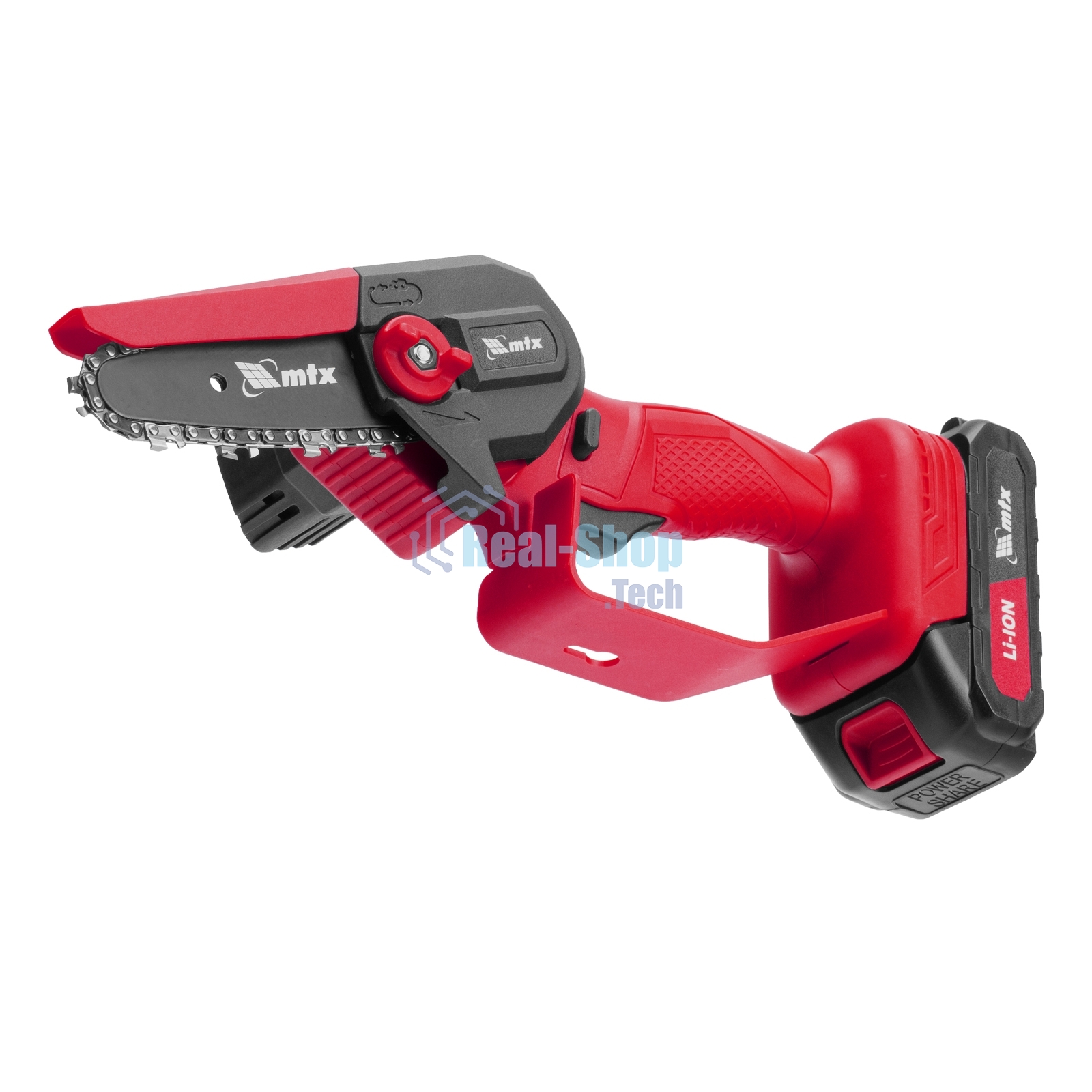 Цепная мини-пила аккумуляторная MTX MCS-100, шина 100 мм, Li-Ion, 20 В
