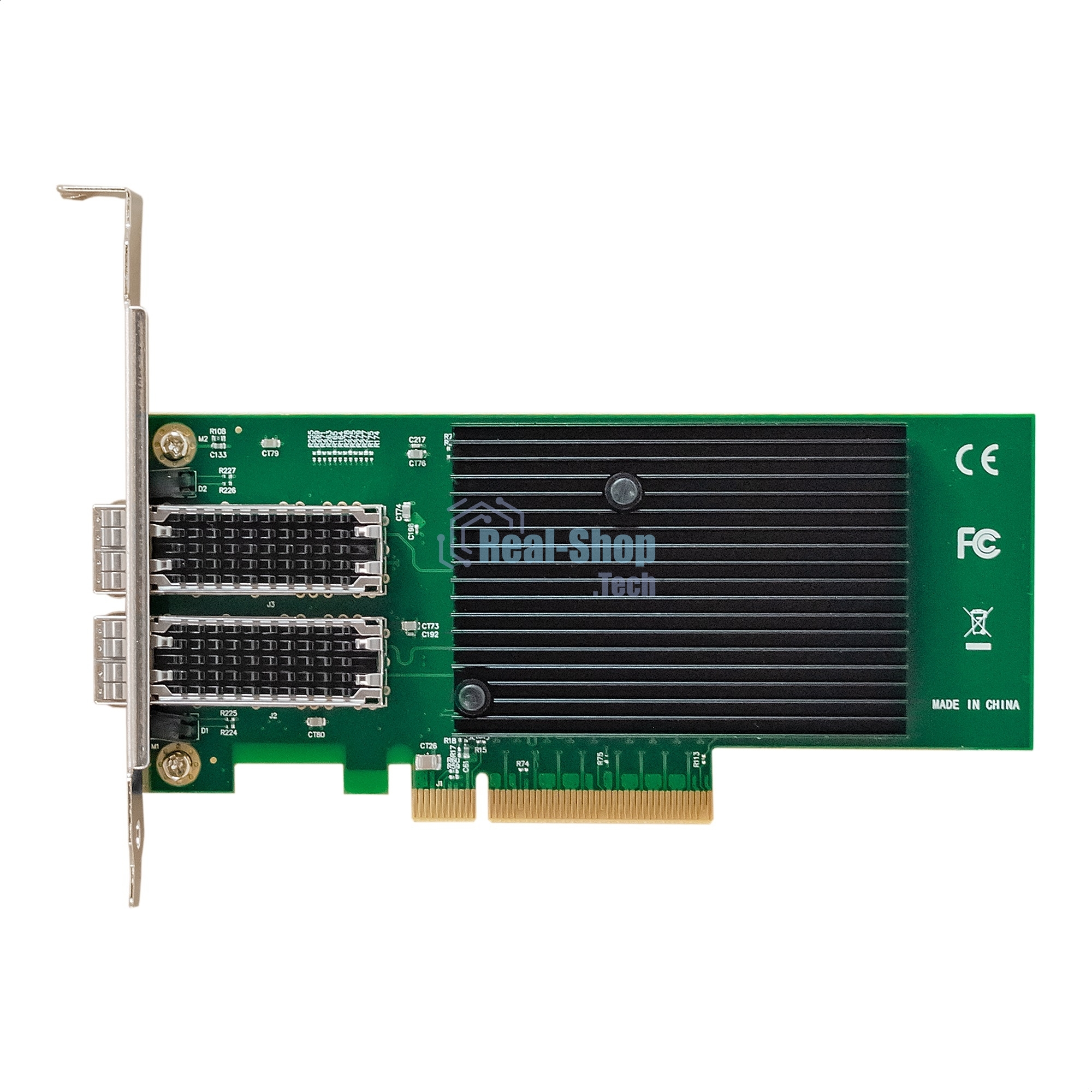 Сетевой адаптер ExeGate EXE-X710-2SFP+ (PCI-E x8 v.3, порты 2x SFP+, Dual 10Gb/s, Server NIC Chipset Intel FTXL710)