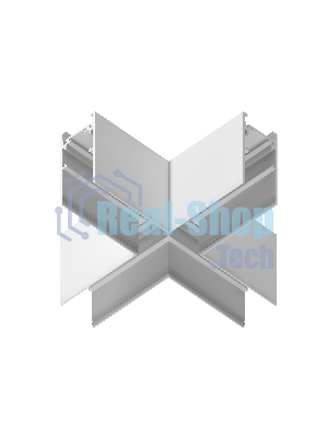 GL3375 WH белый коннектор X-образный для накладного шинопровода 170*170*53.7