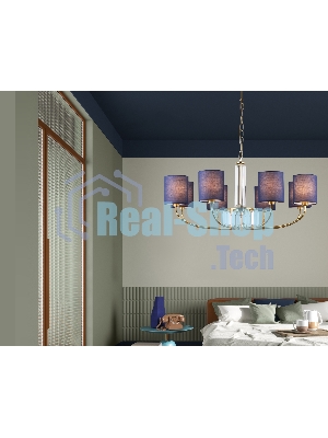 Люстра Ambrella light LH71273/8 BS/DB латунь/темно синий E14/8 max 40W D820*840