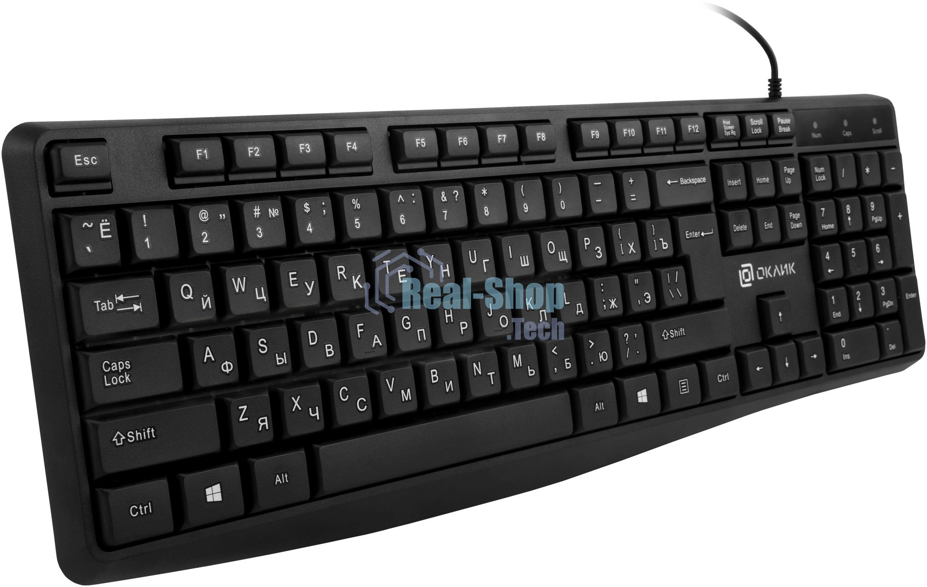 Клавиатура проводная Oklick 145M, USB, черный