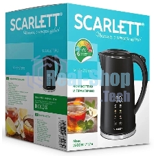 Чайник электрический Scarlett SC-EK21S66 1.7л. 2200Вт черный корпус: металл