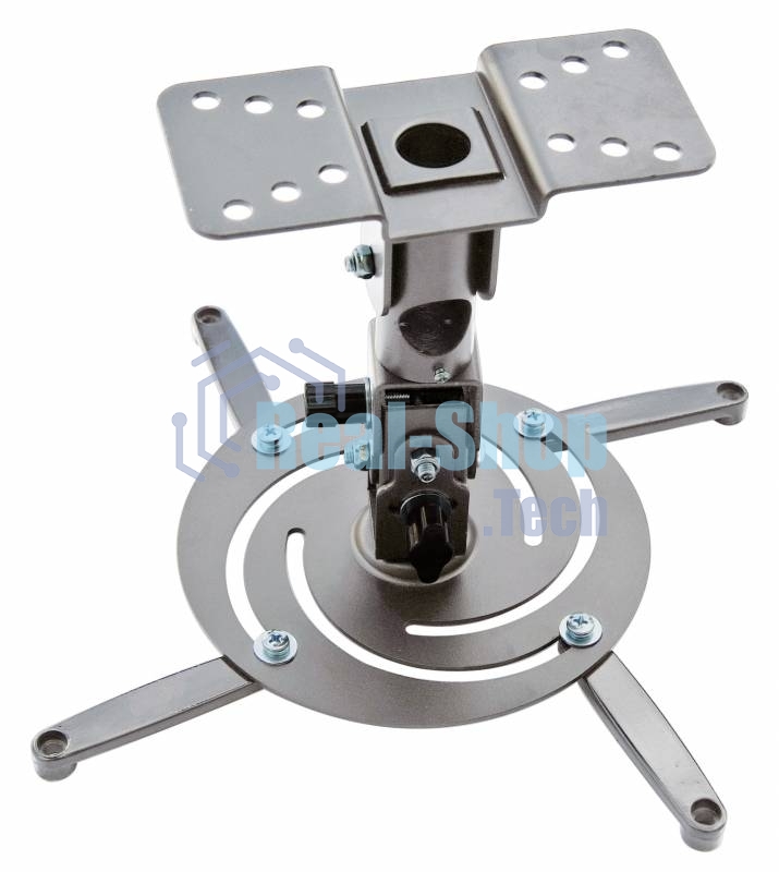 Кронштейн для проектора Cactus CS-VM-PR04-AL серебристый макс.10кг настенный и потолочный поворот и наклон