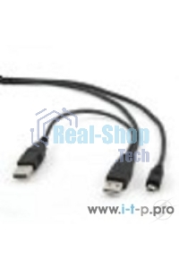 Кабель Gembird/Cablexpert CCP-USB22-AM5P-3 USB 2.0 ProКабель, 2xAM/miniBM 5P, 0.9м, экран, черный