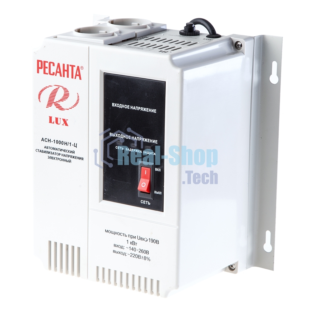 Стабилизатор напряжения Ресанта АСН-1000Н/1-Ц электронный однофазный серый