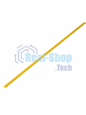 Термоусаживаемая трубка Rexant 1,0/0,5 мм, желтая, упаковка 50 шт. по 1 м