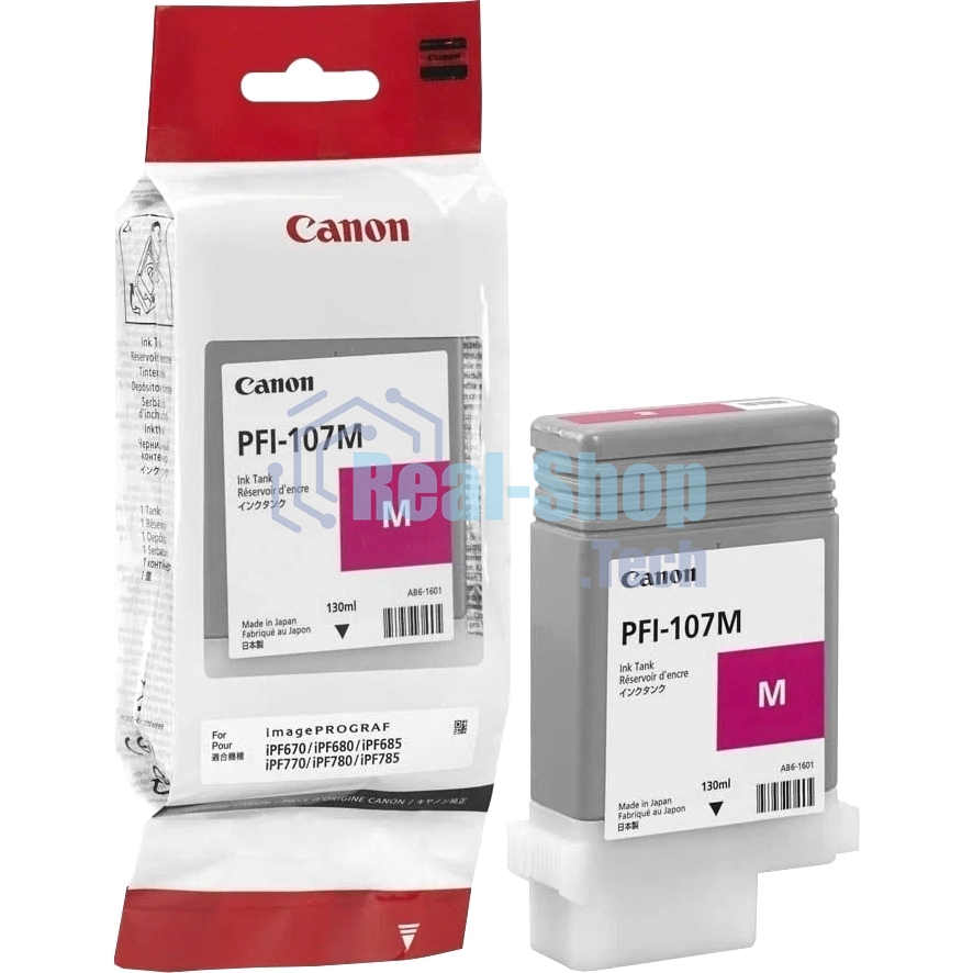 Картридж струйный Canon PFI-107M (6707B001) пурпурный (130 мл) для Canon iP F680/685/780/785