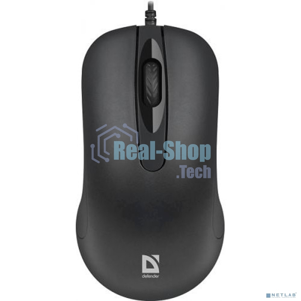 Мышь проводная Defender Classic MB-230 черный, 1600 dpi, USB, кнопки - 4