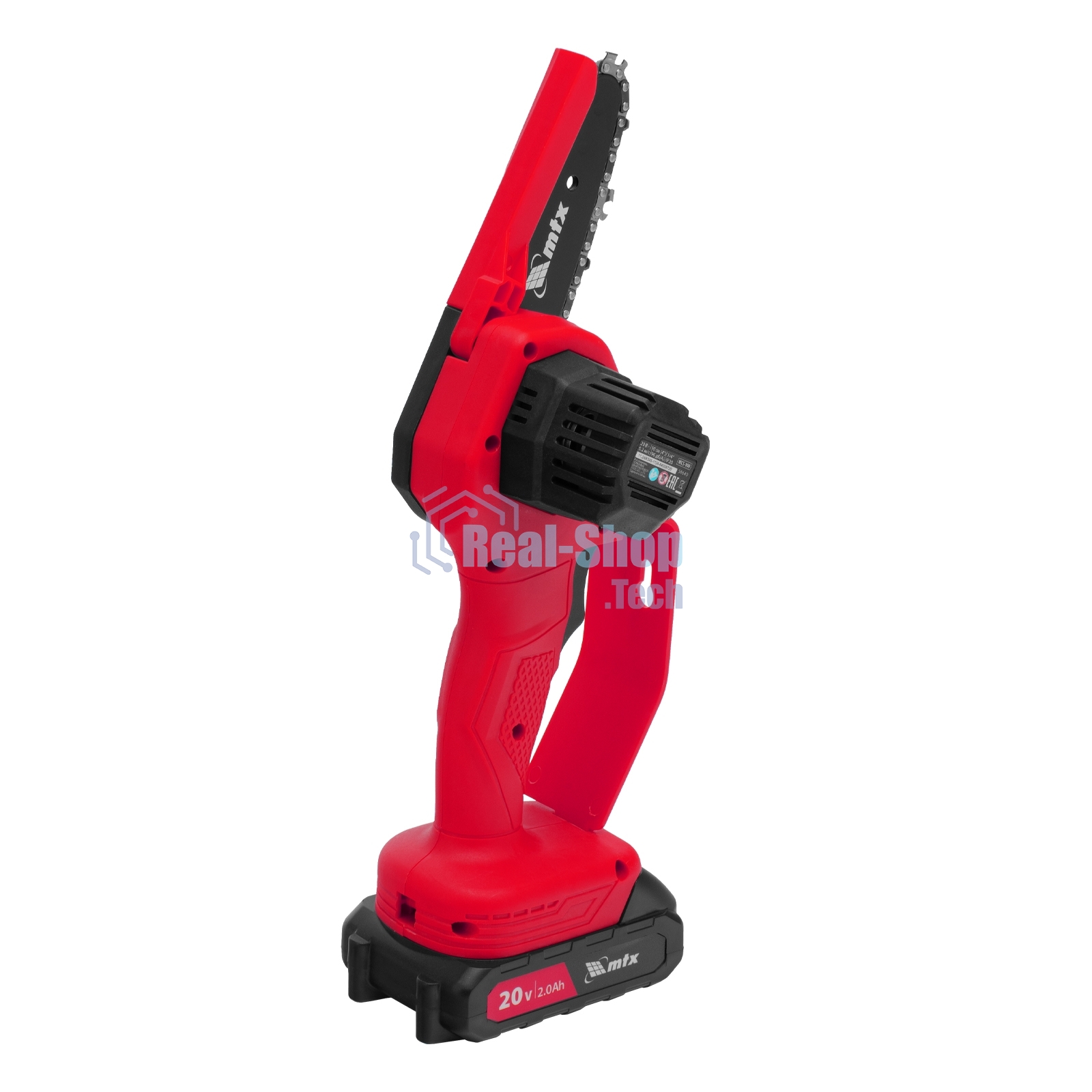 Цепная мини-пила аккумуляторная MTX MCS-100, шина 100 мм, Li-Ion, 20 В