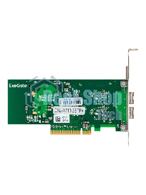 Сетевой адаптер ExeGate EXE-X710-2SFP+ (PCI-E x8 v.3, порты 2x SFP+, Dual 10Gb/s, Server NIC Chipset Intel FTXL710)