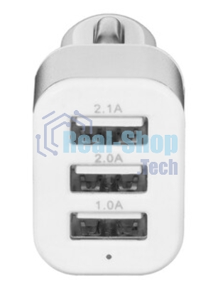 Адаптер питания Cablexpert MP3A-UC-CAR17, 12V->5V 3-USB, 2.1/2/1A
