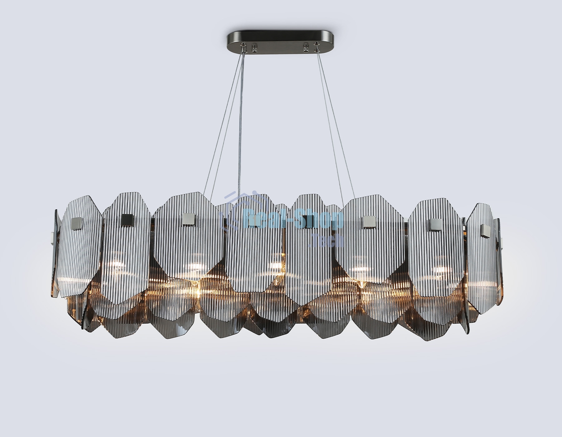 Светильник Ambrella light LH31205/12 SN/SM сатин никель/дымчатый E14*12 max 40W 1000*340*270