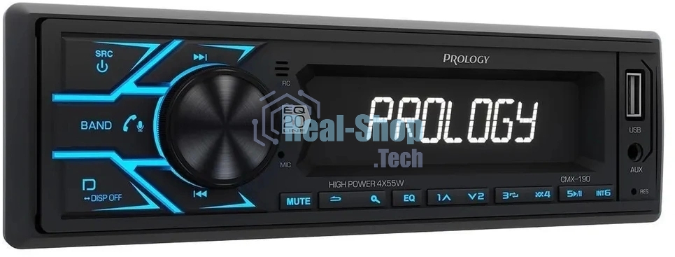 Автомагнитола Prology CMX-190, 1 DIN, Bluetooth, USB Type-A, AUX, пульт ДУ