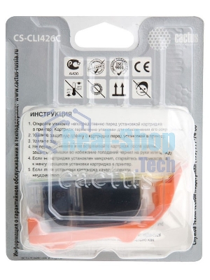 Картридж струйный Cactus CS-CLI426C голубой (8.4 мл.) для Canon Pixma MG5140/5240/6140/8140/MX884