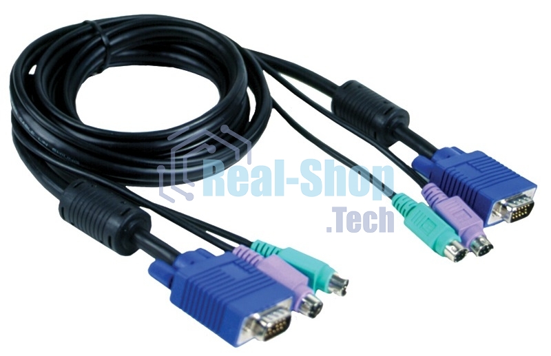 Переключатель D-Link DKVM-CB Кабель KVM длиной 1,8 м с разъемами PS2