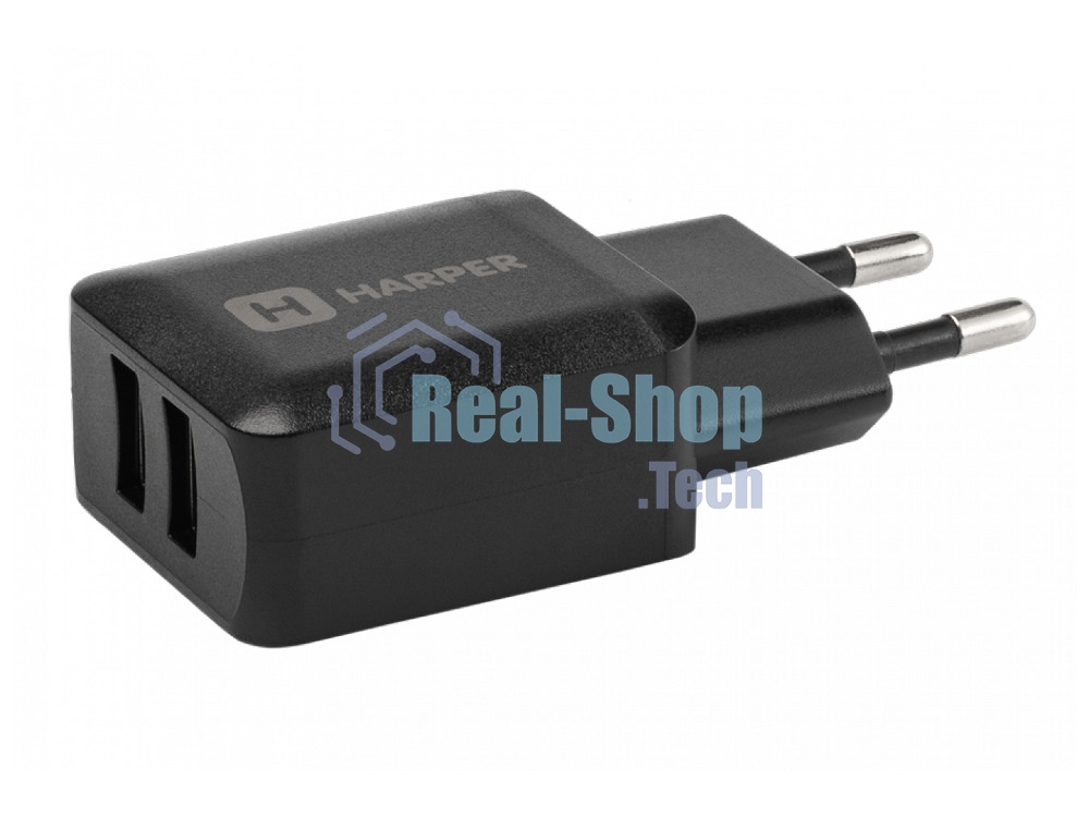 Сетевое зарядное устройство Harper WCH-8220 черный 2xUSB 2.4A