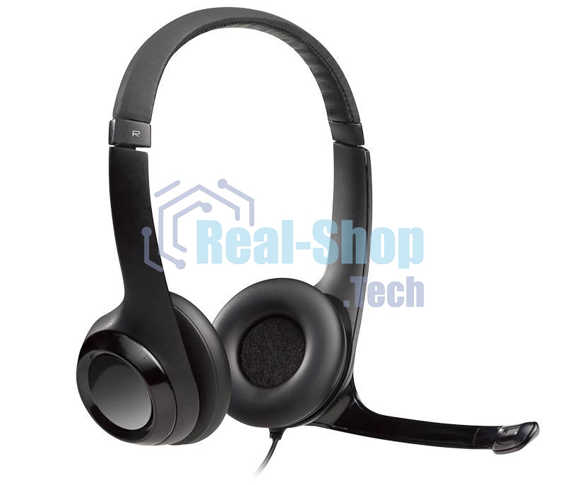 Гарнитура проводная Logitech Headset Logitech H390 USB черный