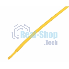 Термоусаживаемая трубка Rexant 1,0/0,5 мм, желтая, упаковка 50 шт. по 1 м