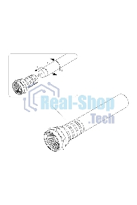 Разъем антенный на кабель Rexant, штекер F для кабеля RG-6 03-008C (100 шт.)