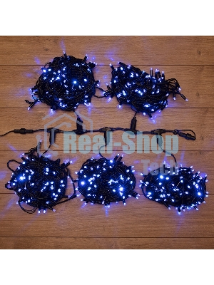 Гирлянда Neon-night LED ClipLight 24V, 5 нитей по 20 метров, цвет диодов синий, Flashing (белый)