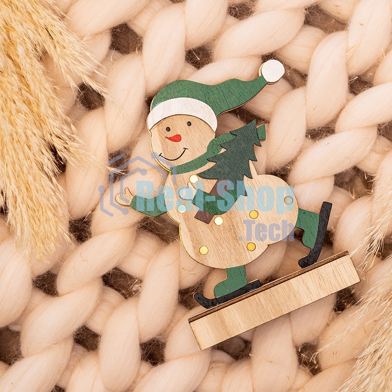 Деревянная фигурка Neon-night с подсветкой 