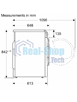Сушильная машина Bosch WQG1420AME белый, 9 кг, сушка - конденсационная, программ - 15, 59.8 x 84.2 x 64.8 см