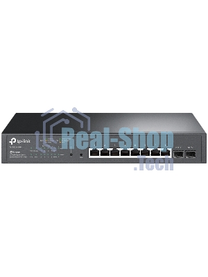 Коммутатор TP-Link JetStream 10-Port Gigabit Smart Switch with 8-Port PoE+, 8× Gigabit PoE+ Ports, 2× Gigabit SFP Slots, 802.3at/af, 150 W PoE Power, 1U 13-inch Rack-mountable Steel CaseIntegration with Omada SDN Controller, 802.1Q VLAN, STP/RSTP/MSTP, IGMP Snoopi