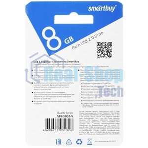 Флешка USB Smartbuy Quartz Violet (SB8GbQZ-V), 8Gb, USB 2.0, R/W 15/5, фиолетовый