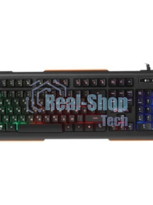 Клавиатура Oklick 717G Black Death проводная, USB Type-A, чёрный/серый