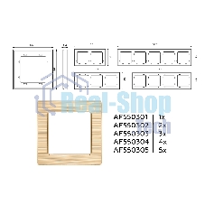 Рамка ALFA Platos (Шампань Металл шлифованный) 2-ая AF550302