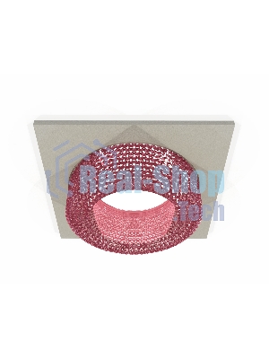 Комплект встраиваемого светильника Ambrella light XC7633022 SGR/PI серый песок/розовый MR16 GU5.3 (C7633, N7193)