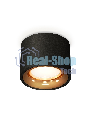 Светильник Ambrella Light XS7511024 SBK/PYG черный песок/золото желтое полированное MR16 GU5.3 (C7511, N7014)