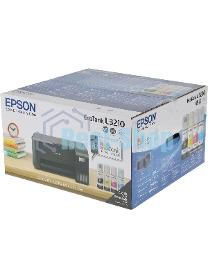 МФУ струйное Epson EcoTank L3210 (C11CJ68506/C11CJ68403/C11CJ68405/C11CJ68501/C11CJ68517), A4, цветной, печ. до 10 стр/мин. (ч/б) до 5 стр/мин. (цвет), 1440 x 5760 dpi (печать) 600x1200dpi (скан.), USB
