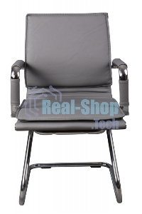 Кресло компьютерное Бюрократ CH-993-Low-V/grey серый, низкая спинка, искусственная кожа