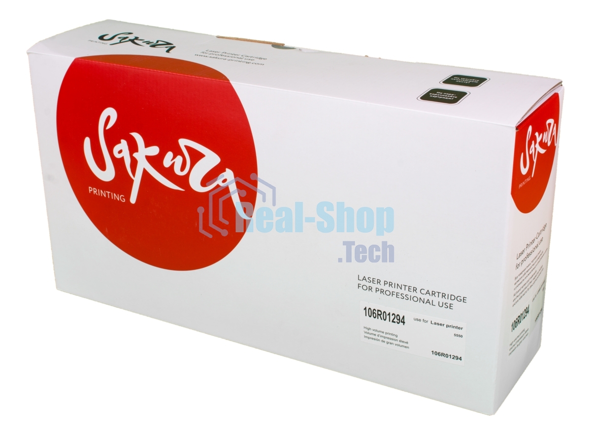 Картридж лазерный Sakura 106R01294 для Xerox Phaser 5550, черный 35000 к.