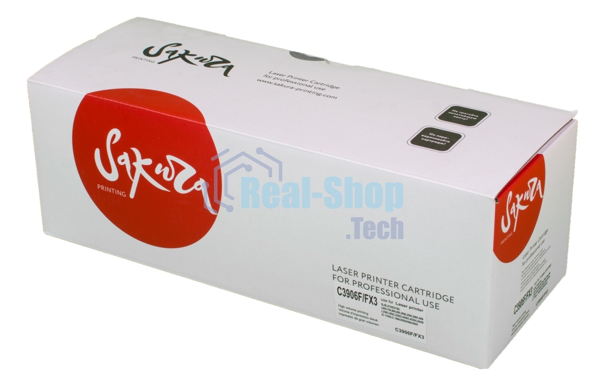 Картридж лазерный Sakura C3906A/FX3 для HP LJ 5L/6L/3100/3150/1100, Canon L200/L250/L300/MP-L90, черный 2500 к.